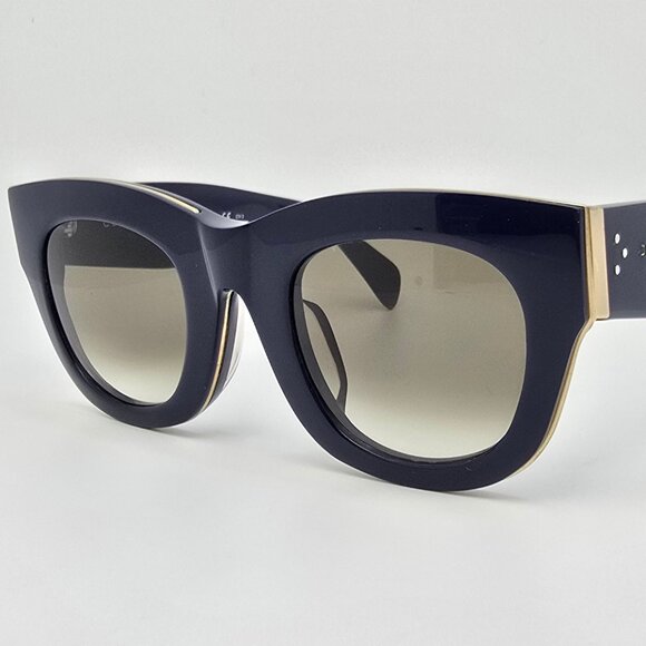 Celine CL41102/F/S Navy Blue Gold Frame Light Brown Gradient Lens Sunglasses main image 8